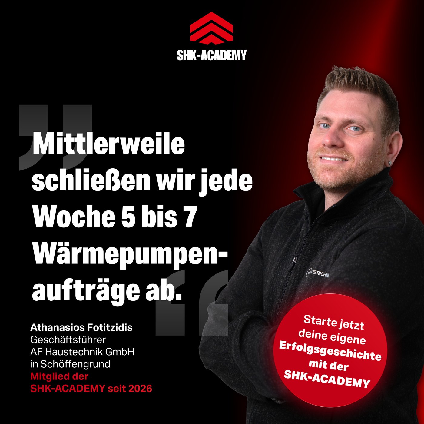Athanasios Fotitzidis, Geschäftsführer der AF Haustechnik GmbH
