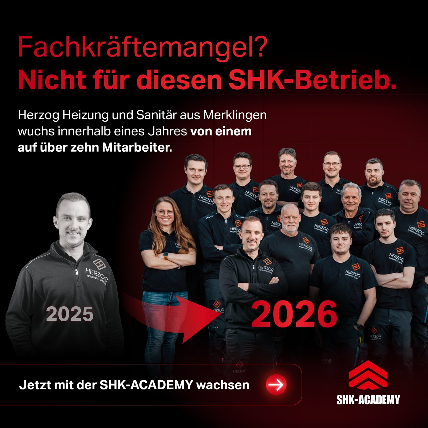 Das Team von Herzog Heizung und Sanitär in Merklingen